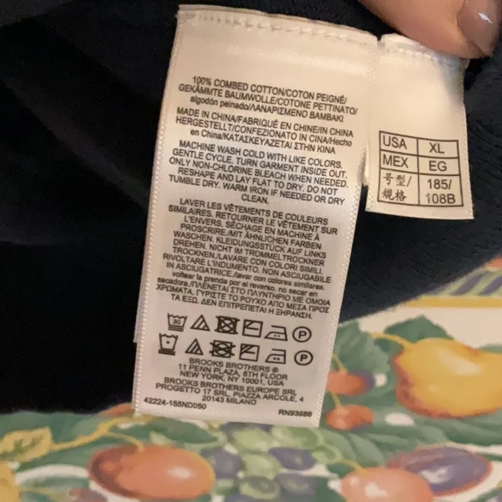 Brooks Brothers Men's Cotton Crewneck Sweater, Size XL, Navy - Picture 7 of 7